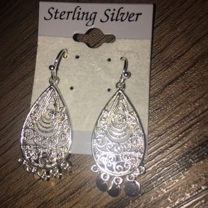Sterling Silver chandelier hook earrings